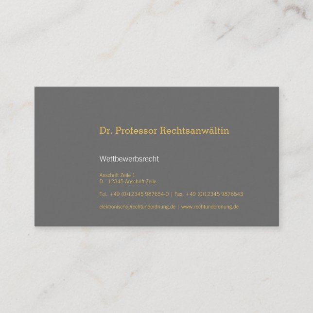 Visitenkarte (Vorderseite)