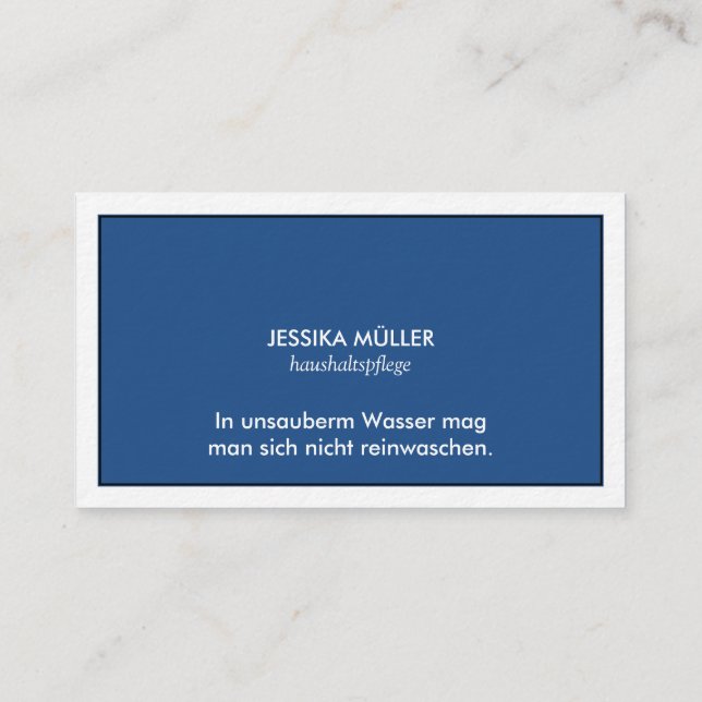 Visitenkarte (Rückseite)