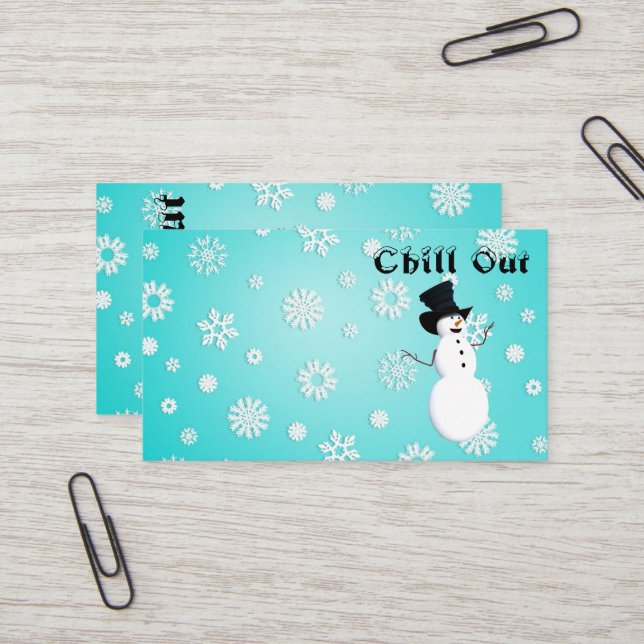 Visitenkarte abkühlen (Vorderseite/Rückseite Beispiel)