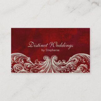 Visitenkarte Antike Rose Hochzeitsplaner Rot