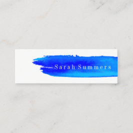 Visitenkarte - Aquarellbrushstroke-Blau