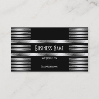 Visitenkarte Art Deco Black Silver