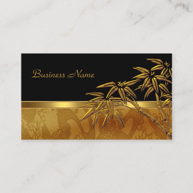 Visitenkarte Asian Black Gold Bamboo (Vorderseite)