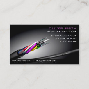 Visitenkarte auf schwarzem faseroptischen Feld