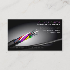 Visitenkarte auf schwarzem faseroptischen Feld