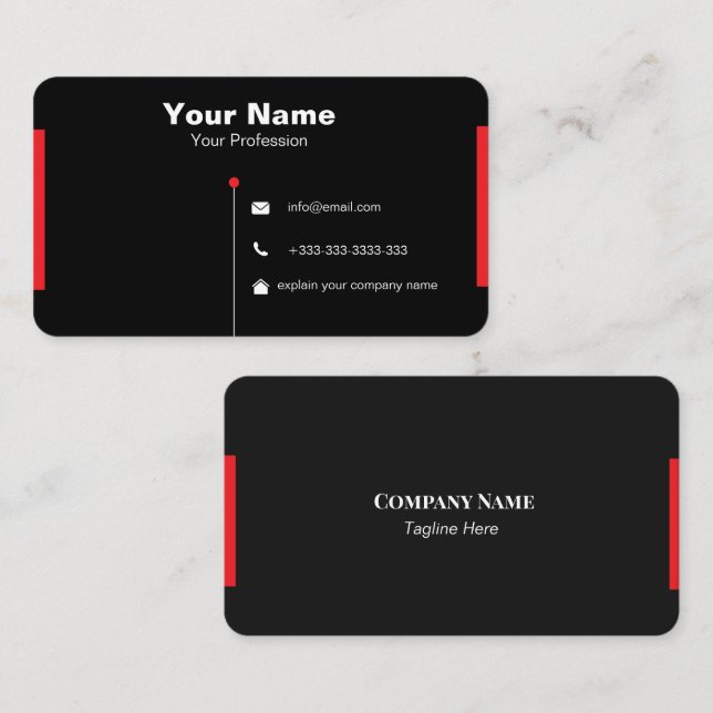 Visitenkarte bearbeiten (Vorne/Hinten)