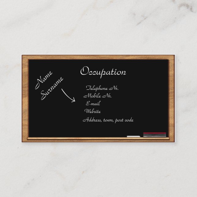 Visitenkarte: Bildung u. Training Visitenkarte (Vorderseite)