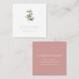 Visitenkarte: BOTANISCH: ROSE Quadratische Visitenkarte
