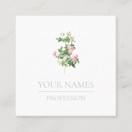 Visitenkarte: BOTANISCH: ROSE Quadratische Visitenkarte