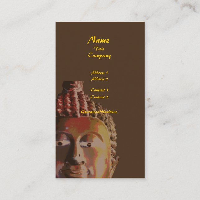 Visitenkarte, Buddha sieht über Sie! Visitenkarte (Vorderseite)