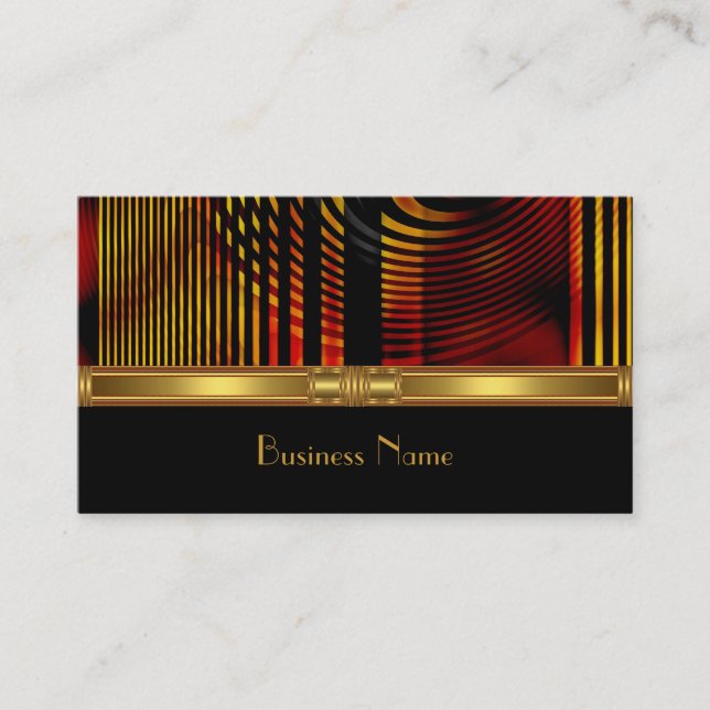 Visitenkarte Business Abstrakt Red Gold Design 3 (Vorderseite)