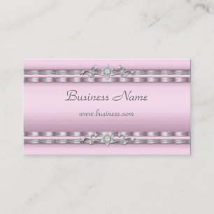 Visitenkarte Business Soft Pink Silver Jewel