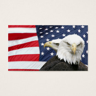 Visitenkarte der amerikanischen Flagge der kahlen