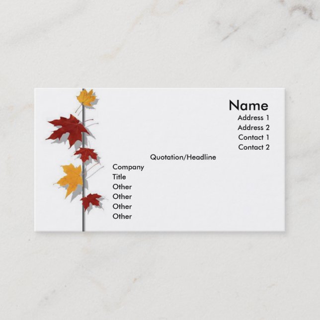 Visitenkarte der Saison (Vorderseite)