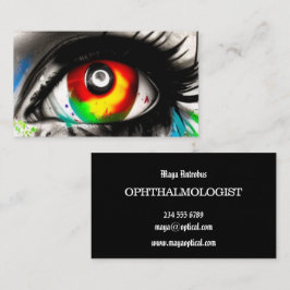 Visitenkarte des Augenarztes. Atemberaubendes Auge