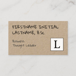 Visitenkarte des einfachen Business Thinking Leade