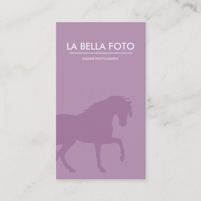 Visitenkarte des Landwirts, Visitenkarte des Pferd (Vorderseite)