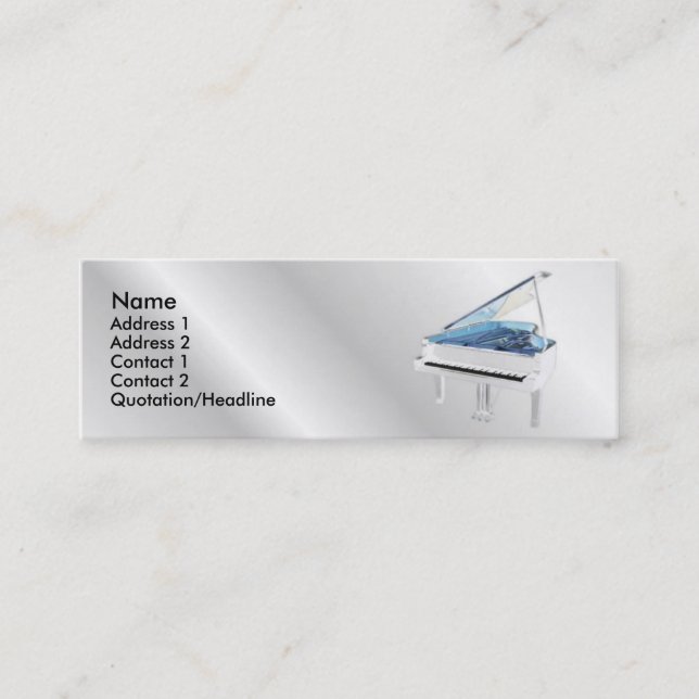 Visitenkarte des Pianos (Vorderseite)