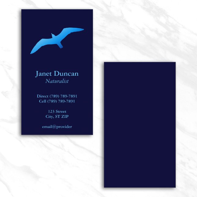 Visitenkarte des Rumpfes (Flying Gull Navy Blue Business Card)