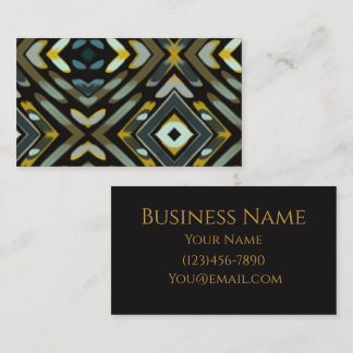 Visitenkarte Einfach Minimal Schwarz und Gold Text