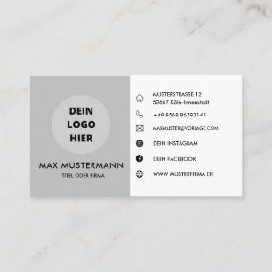 Visitenkarte Einfach Selbst Gestalten - Vorlage