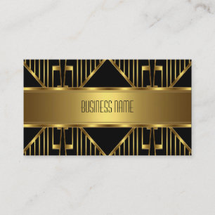 Visitenkarte Elegant Gold auf Schwarz