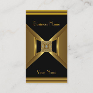 Visitenkarte Elegant Gold Schwarz Juwel