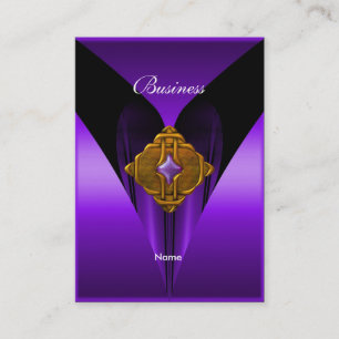 Visitenkarte Elegant Lila Gold Schmuck