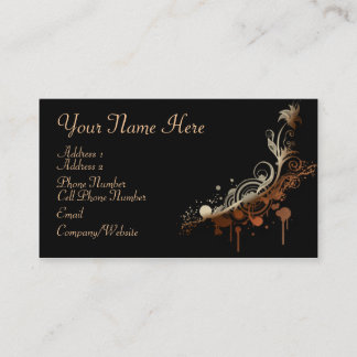 Visitenkarte - elegantes Goldmuster