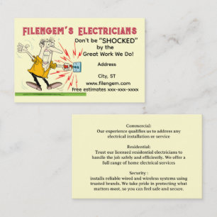 Visitenkarte „Elektriker“