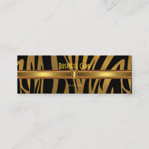 Visitenkarte Exotische Afrikanische Zebra Gold