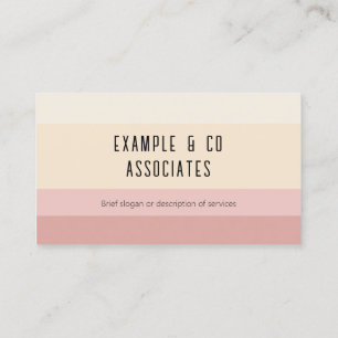 Visitenkarte, Farbblock Rosa Beige, kein Logo Visitenkarte