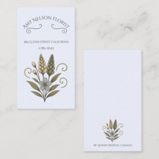 Visitenkarte Florist, blumig und elegant Mitteilungskarte