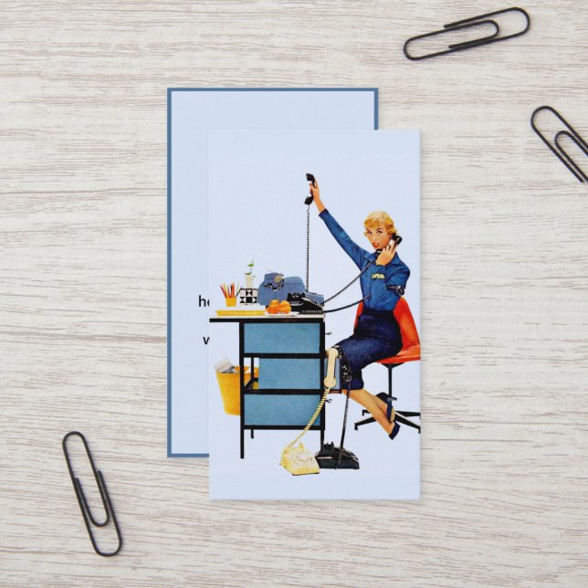 Visitenkarte für administrative Assistenten (Vorderseite/Rückseite Beispiel)