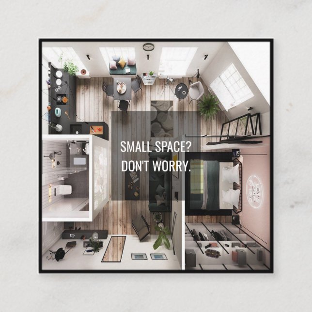 Visitenkarte für Architekten und Innenarchitekten (Vorderseite)