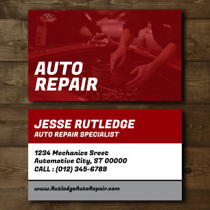 Visitenkarte für Autoreparatur