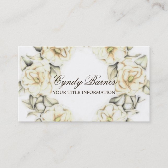 Visitenkarte für Blumenkranke (Vorderseite)