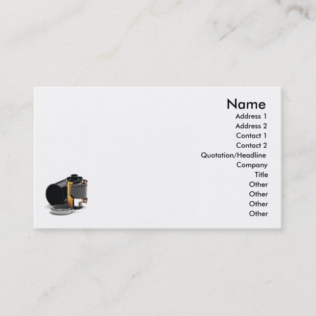 Visitenkarte für Camera-Filme (Vorderseite)