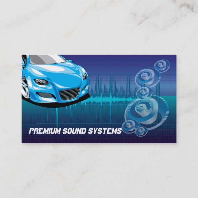 Visitenkarte für Car Audio Systems (Vorderseite)