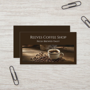 Visitenkarte für Coffee Shop Café