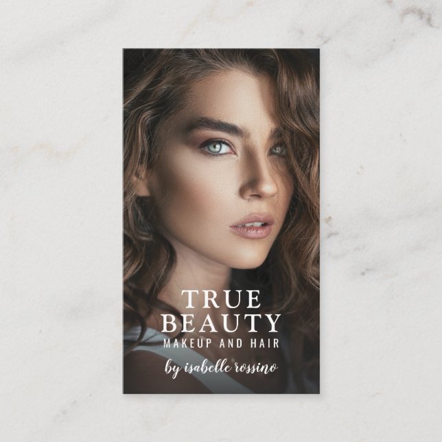 Visitenkarte für das Foto "Fair and Makeup" (Vorderseite)