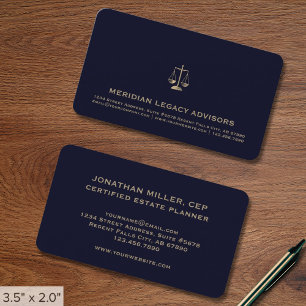 Visitenkarte für das Logo "Legal Justice Scale"