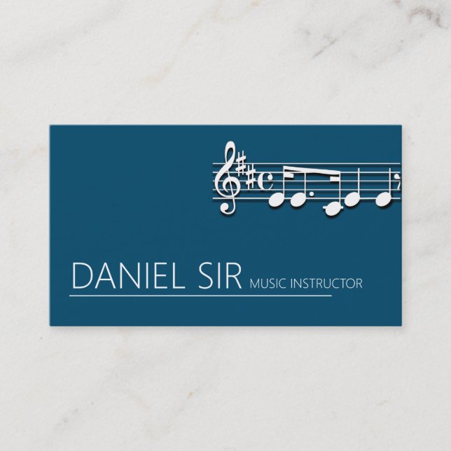 Visitenkarte für den beruflichen Musiklehrer (Vorderseite)