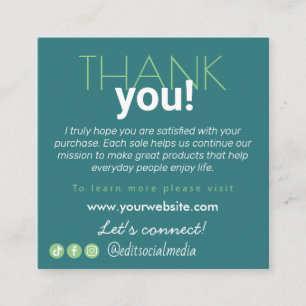 Visitenkarte für den Kunden Begleitkarte