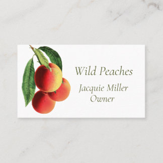 Visitenkarte für die botanische Peach Branch