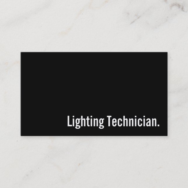 Visitenkarte für die Filmindustrie (Vorderseite)