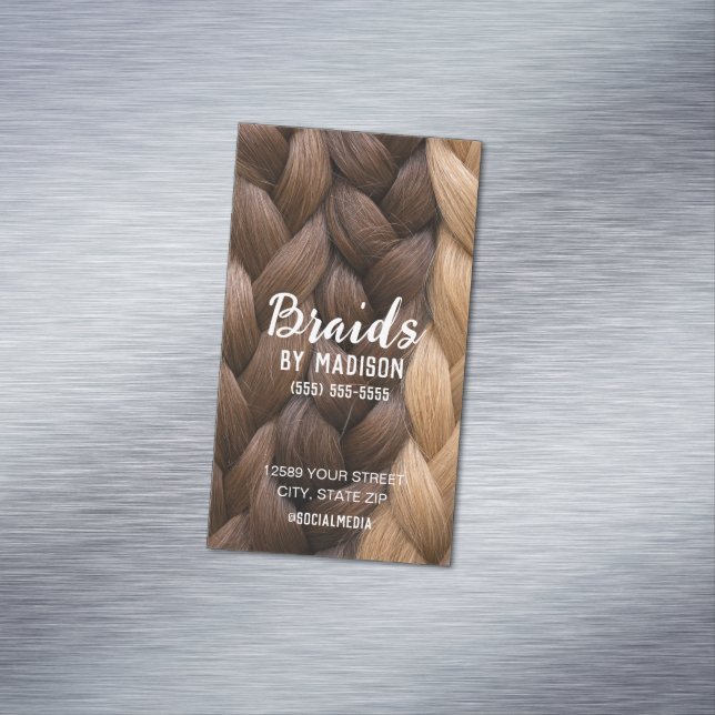 Visitenkarte für die Haarspflege Magnetische Visitenkarte (Beispiel)