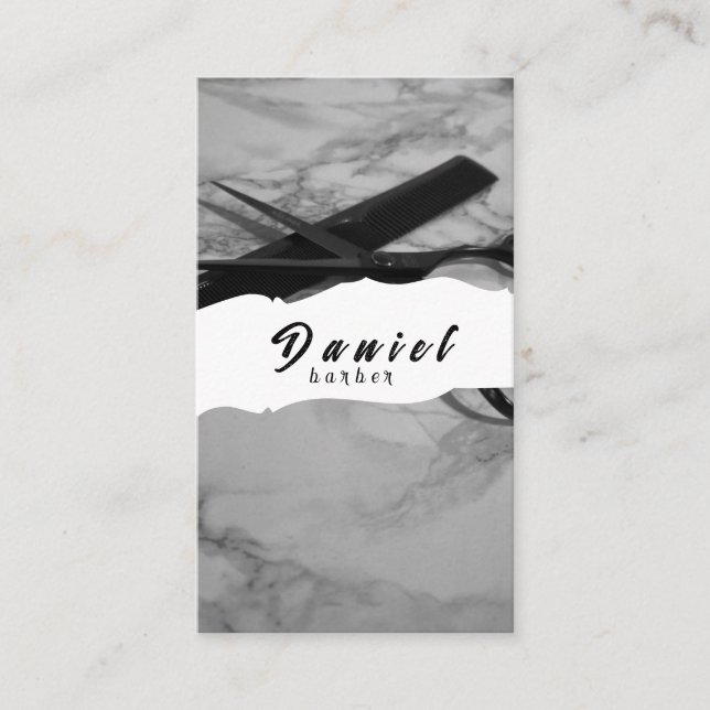 Visitenkarte für die perfekte Frisur (Vorderseite)