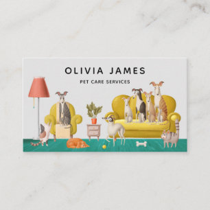 Visitenkarte für die Pflege von Haustieren