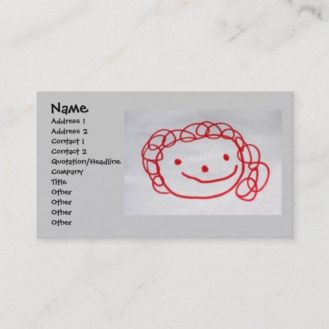 Visitenkarte für die Tagesbetreuung groß (Vorderseite)